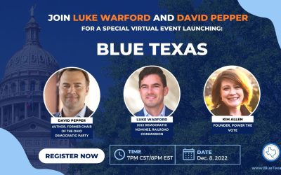 You’re Invited: Blue Texas Launch With Luke Warford and David Pepper